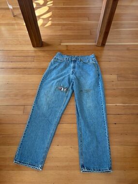 Vintage Levi’s 535 Quilted Patchwork Euro Fit Wide Leg 90s